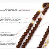 "Ethereal Snowy Lotus" Incense Beads Bracelet· 108 Seeds
