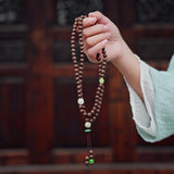 "Zen Serenity White Tea" Incense Beads Bracelet· 108 Seeds
