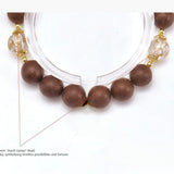 " Ethereal Snowy Lotus" Incense Beads Bracelet
