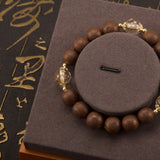 " Ethereal Snowy Lotus" Incense Beads Bracelet