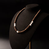 "Ethereal Snowy Lotus" Incense Beads Necklace