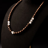 "Ethereal Snowy Lotus" Incense Beads Necklace
