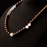 "Ethereal Snowy Lotus" Incense Beads Necklace