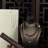 "Ethereal Snowy Lotus" Incense Beads Bracelet· 108 Seeds